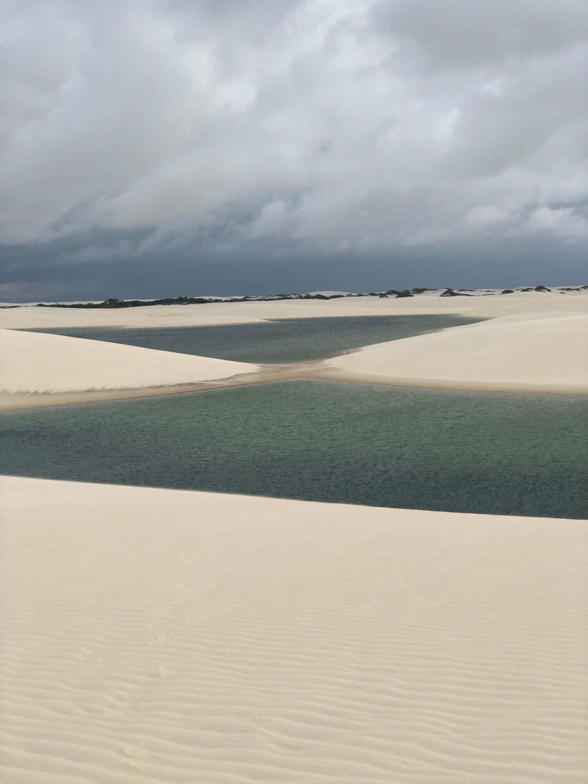 Lagoons under a storm sky